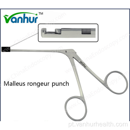 Tesoura otorrinolaringológica de orelha média Malleus Rongeur